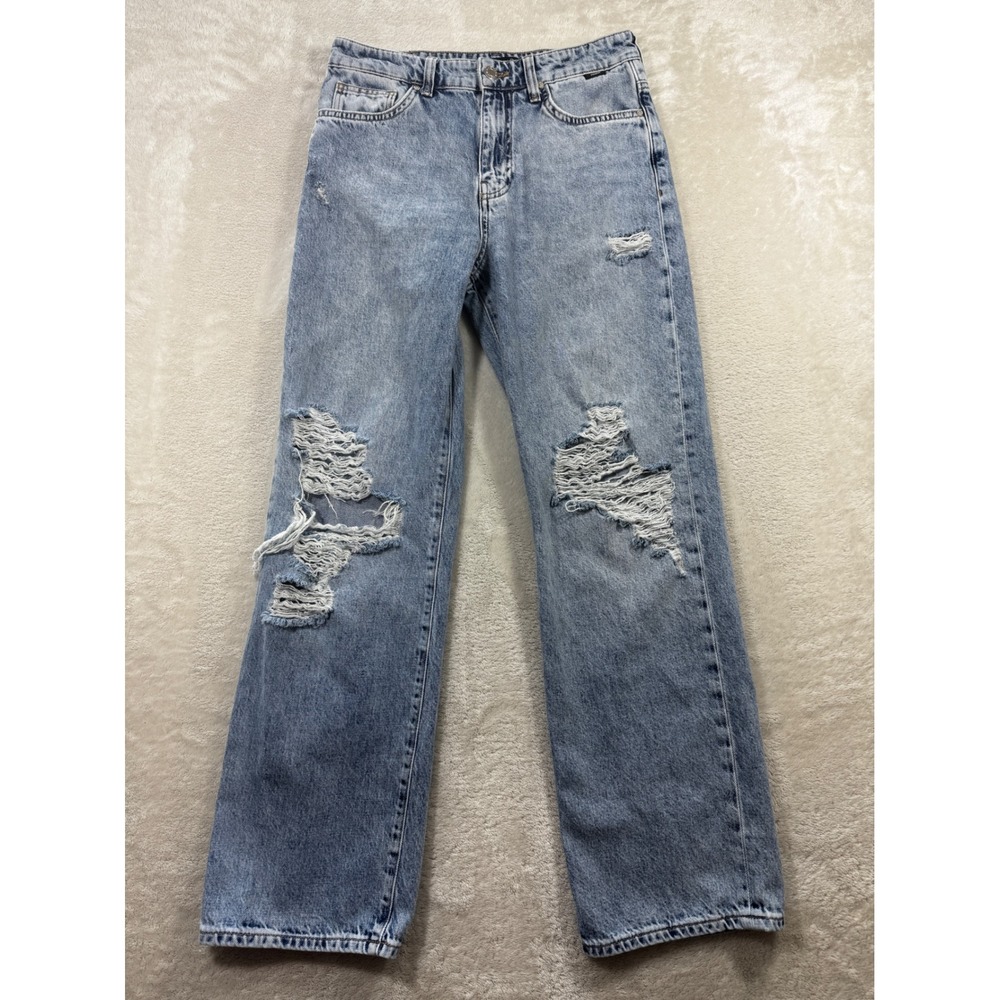 Mavi Barcelona Women High-Rise Loose Straight Distressed Jeans 27/29 Meas: 28x28